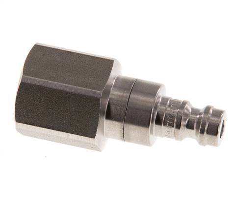 Stainless steel DN 5 Air Coupling Plug G 3/8 inch Female Double Shut-Off