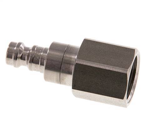 Stainless steel DN 5 Air Coupling Plug G 3/8 inch Female Double Shut-Off