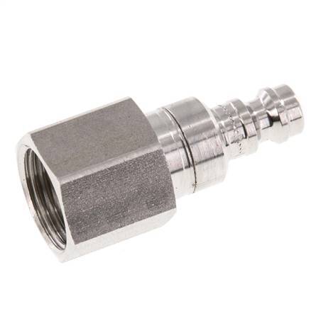 Stainless Steel 316L DN 5 Air Coupling Plug G 3/8 inch Female Double Shut-Off
