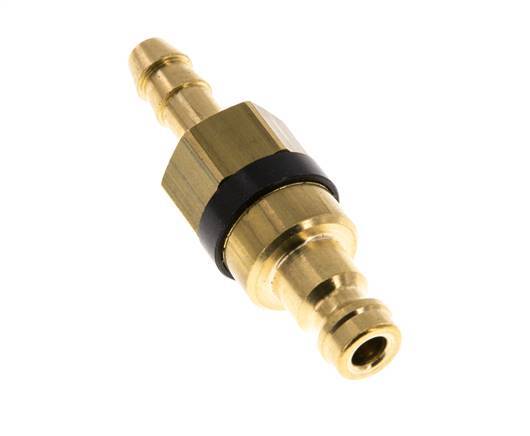 Brass DN 5 Black Air Coupling Plug 6 mm Hose Pillar