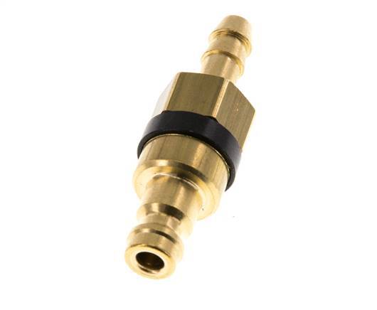 Brass DN 5 Black Air Coupling Plug 6 mm Hose Pillar