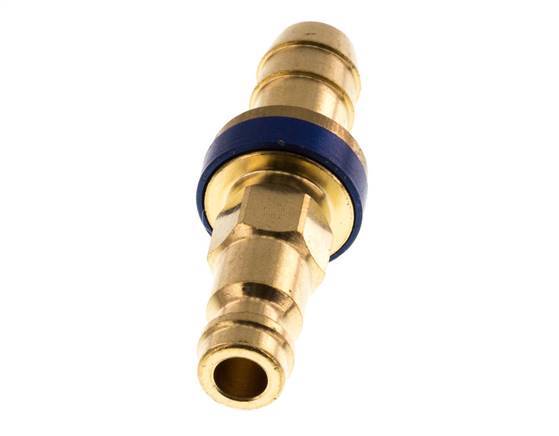 Brass DN 5 Blue-Coded Air Coupling Plug 9 mm Hose Pillar