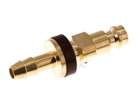Brass DN 5 Brown-Coded Air Coupling Plug 6 mm Hose Pillar