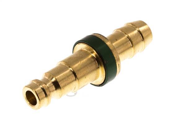 Brass DN 5 Green-Coded Air Coupling Plug 9 mm Hose Pillar