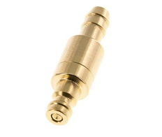 Brass DN 5 Air Coupling Plug 8 mm Hose Pillar Double Shut-Off