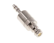 Nickel-plated Brass DN 5 Air Coupling Plug 4 mm Hose Pillar Double Shut-Off