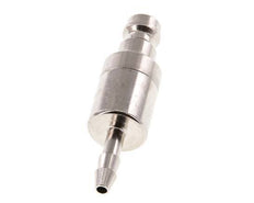 Nickel-plated Brass DN 5 Air Coupling Plug 4 mm Hose Pillar Double Shut-Off