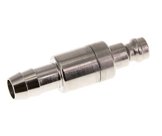 Nickel-plated Brass DN 5 Air Coupling Plug 9 mm Hose Pillar Double Shut-Off