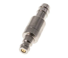Nickel-plated Brass DN 5 Air Coupling Plug 9 mm Hose Pillar Double Shut-Off