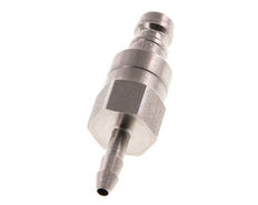 Stainless steel DN 5 Air Coupling Plug 4 mm Hose Pillar Double Shut-Off