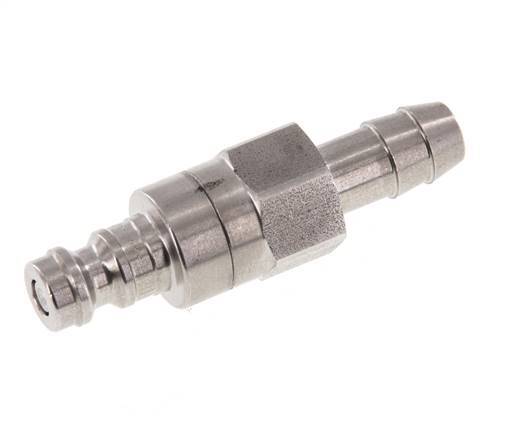 Stainless steel DN 5 Air Coupling Plug 8 mm Hose Pillar Double Shut-Off