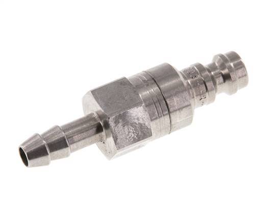 Stainless steel DN 5 Air Coupling Plug 6 mm Hose Pillar Double Shut-Off