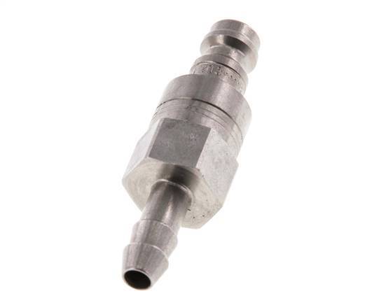 Stainless steel DN 5 Air Coupling Plug 6 mm Hose Pillar Double Shut-Off