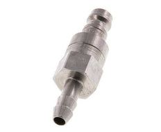 Stainless steel DN 5 Air Coupling Plug 6 mm Hose Pillar Double Shut-Off