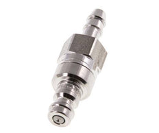 Stainless steel 306L DN 5 Air Coupling Plug 6 mm Hose Pillar Double Shut-Off