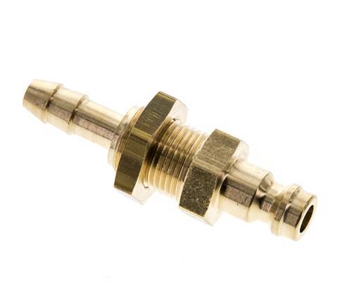 Brass DN 5 Air Coupling Plug 6 mm Hose Pillar Bulkhead