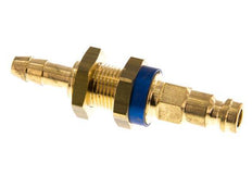 Brass DN 5 Blue-Coded Air Coupling Plug 6 mm Hose Pillar Bulkhead