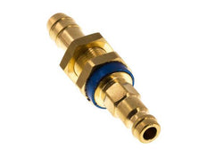 Brass DN 5 Blue-Coded Air Coupling Plug 9 mm Hose Pillar Bulkhead