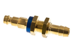 Brass DN 5 Blue-Coded Air Coupling Plug 9 mm Hose Pillar Bulkhead