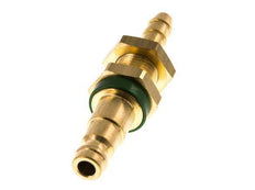 Brass DN 5 Green-Coded Air Coupling Plug 6 mm Hose Pillar Bulkhead