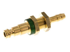 Brass DN 5 Green-Coded Air Coupling Plug 6 mm Hose Pillar Bulkhead