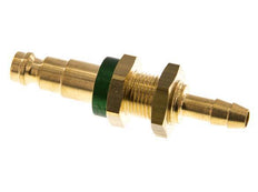 Brass DN 5 Green-Coded Air Coupling Plug 6 mm Hose Pillar Bulkhead