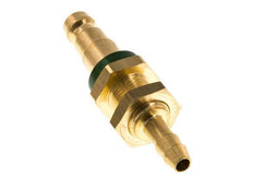 Brass DN 5 Green-Coded Air Coupling Plug 6 mm Hose Pillar Bulkhead