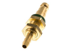 Brass DN 5 Green-Coded Air Coupling Plug 6 mm Hose Pillar Bulkhead