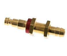 Brass DN 5 Red-Coded Air Coupling Plug 9 mm Hose Pillar Bulkhead