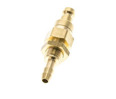 Brass DN 5 Air Coupling Plug 6 mm Hose Pillar Bulkhead Double Shut-Off