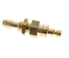 Brass DN 5 Air Coupling Plug 9 mm Hose Pillar Bulkhead Double Shut-Off