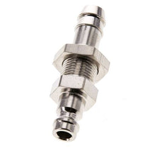 Nickel-plated Brass DN 5 Air Coupling Plug 9 mm Hose Pillar Bulkhead