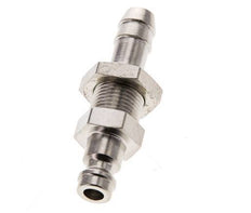 Nickel-plated Brass DN 5 Air Coupling Plug 8 mm Hose Pillar Bulkhead
