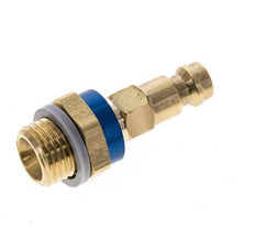 Brass DN 5 Blue-Coded Air Coupling Plug G 1/4 inch Male