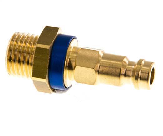 Brass DN 5 Blue-Coded Air Coupling Plug G 1/4 inch Male