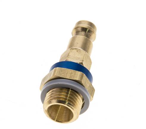 Brass DN 5 Blue-Coded Air Coupling Plug G 1/4 inch Male