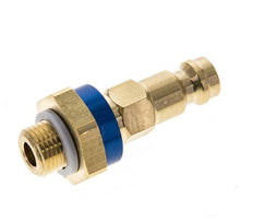 Brass DN 5 Blue-Coded Air Coupling Plug G 1/8 inch Male