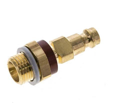 Brass DN 5 Brown-Coded Air Coupling Plug G 1/4 inch Male