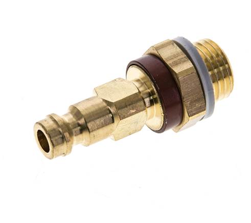 Brass DN 5 Brown-Coded Air Coupling Plug G 1/4 inch Male