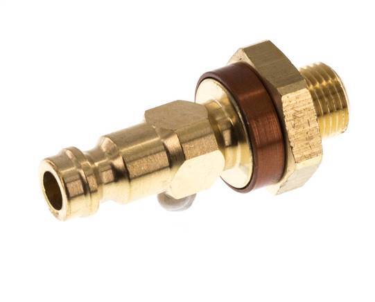 Brass DN 5 Brown-Coded Air Coupling Plug G 1/8 inch Male