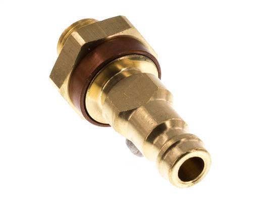 Brass DN 5 Brown-Coded Air Coupling Plug G 1/8 inch Male