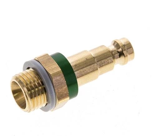 Brass DN 5 Green-Coded Air Coupling Plug G 1/4 inch Male