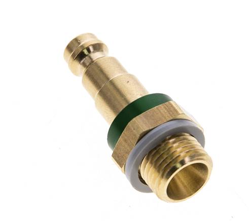 Brass DN 5 Green-Coded Air Coupling Plug G 1/4 inch Male