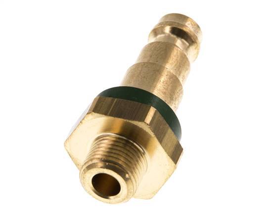 Brass DN 5 Green-Coded Air Coupling Plug G 1/8 inch Male