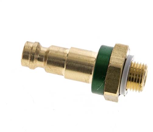 Brass DN 5 Green-Coded Air Coupling Plug G 1/8 inch Male