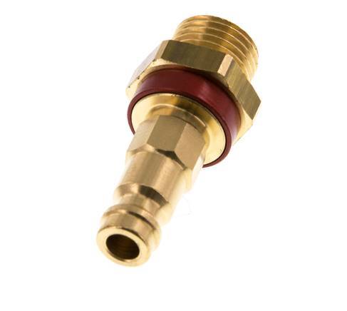 Brass DN 5 Red-Coded Air Coupling Plug G 1/4 inch Male