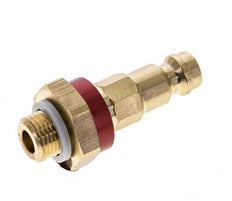 Brass DN 5 Red-Coded Air Coupling Plug G 1/8 inch Male