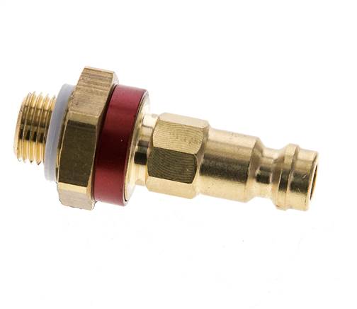 Brass DN 5 Red-Coded Air Coupling Plug G 1/8 inch Male