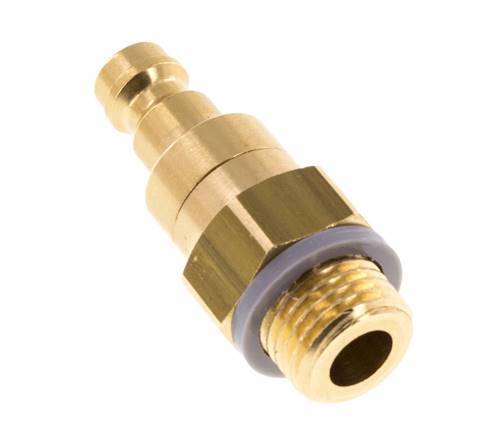 Brass DN 5 Air Coupling Plug G 1/4 inch Male Double Shut-Off