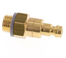 Brass DN 5 Air Coupling Plug G 1/4 inch Male Double Shut-Off